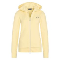 Damska bluza dresowa HV Polo Classic. Żółte bluzy HV POLO, bez wzorów, z dresówki, eleganckie, bez ramiączek, bez kaptura. Za 341.50 zł.