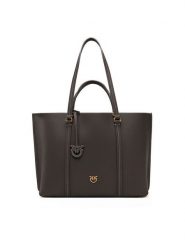 PINKO Torebka Carrie Shopper Big AI 24-25 PLTT 102832 A1LF Brązowy. Brązowe shopper bag Pinko, bez wzorów, ze skóry, bez dodatków. Za 1,649.00 zł.