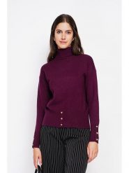 ASSUILI Golf w kolorze fioletowym rozmiar: 34. Różowe swetry Assuili, bez wzorów, klasyczne, bez ramiączek. Za 104.64 zł.