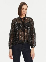 ONLY Bluzka Aida 15283695 Czarny Loose Fit. Czarne bluzki ONLY, xs, bez wzorów, z syntetyku, bez kołnierzyka, bez ramiączek. Za 69.99 zł.