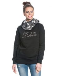 Pussy Deluxe Bluza w kolorze czarnym rozmiar: S. Czarne bluzy Pussy Deluxe, s, bez wzorów, z bawełny, bez ramiączek, z kapturem. Za 57.20 zł.