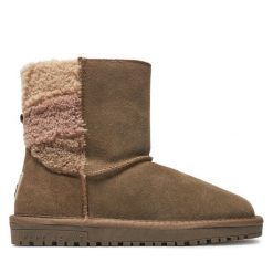 Śniegowce Pepe Jeans. Brązowe śniegowce Pepe Jeans, bez wzorów, z jeansu, bez zapięcia. Za 349.99 zł.