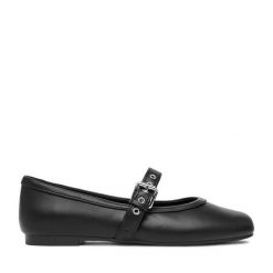 Baleriny JENNY. Czarne baleriny Jenny, bez wzorów, bez obcasa, bez zapięcia. Za 89.99 zł.