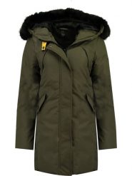 Geographical Norway Płaszcz zimowy "Cherifa" w kolorze khaki rozmiar: XXL. Brązowe płaszcze Geographical Norway, na zimę, xxl, bez wzorów, z puchu, bez kaptura. Za 253.45 zł.