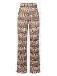 More & More Spodnie w kolorze brązowo-jasnoróżowym rozmiar: 42. Brązowe spodnie materiałowe More & More, bez wzorów, z materiału, z podwyższonym stanem. Za 118.28 zł.