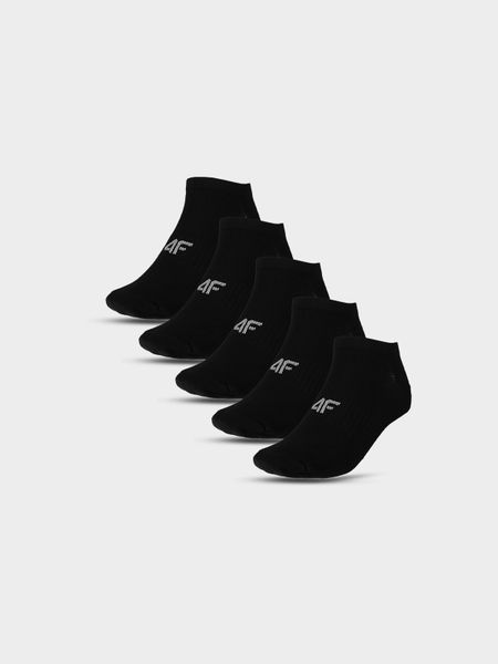 4F Skarpety casual przed kostkę (5-pack) damskie - czarne 35-38. Czarne skarpetki 4f, bez wzorów, z bawełny. Za 54.99 zł.