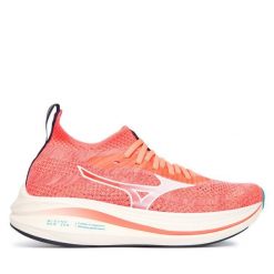 Buty do biegania Mizuno. Pomarańczowe buty do biegania Mizuno, bez wzorów, bez zapięcia, do biegania. Za 589.99 zł.