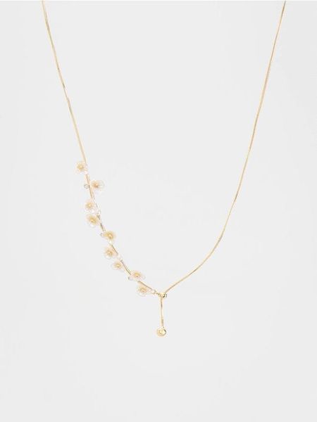 Naszyjnik z motywem kwiatów - wielobarwny. Naszyjniki Reserved. W wyprzedaży za 35.99 zł.