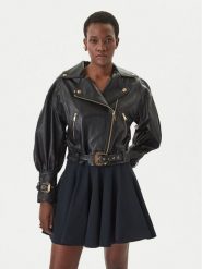 Versace Jeans Couture Kurtka skórzana 80HAVP00 CP009 Czarny Loose Fit. Czarne kurtki Versace Jeans Couture, bez wzorów, z jeansu, bez kaptura. Za 4,229.00 zł.