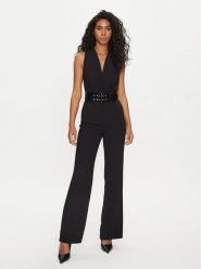 Marciano Guess Kombinezon 4GGK54 8080Z Czarny Flare Fit. Czarne sukienki Marciano Guess, z aplikacjami, z syntetyku, bez kołnierzyka, bez ramiączek. Za 599.99 zł.