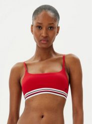 Tommy Hilfiger Góra od bikini UW0UW05806 Czerwony. Czerwone bikini Tommy Hilfiger, bez wzorów, z syntetyku. Za 189.99 zł.