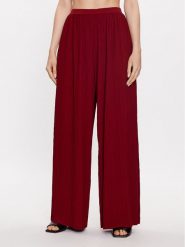 Max Mara Leisure Spodnie materiałowe Alfonsa 2337860134 Bordowy Wide Leg. Czerwone spodnie materiałowe Max Mara Leisure, bez wzorów, z materiału. Za 499.99 zł.