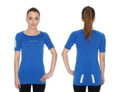 Koszulka damska krótki rękaw Brubeck Athletic ciemnoniebieski S SS11080. Szare t-shirty sportowe Brubeck, m, bez wzorów, z poliamidu, bez ramiączek, do biegania. Za 109.00 zł.