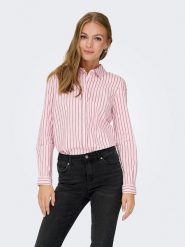 JDY Bluzka w kolorze jasnoróżowym rozmiar: 38. Różowe bluzki JDY, bez wzorów, z bawełny, bez kołnierzyka, bez ramiączek. Za 88.43 zł.