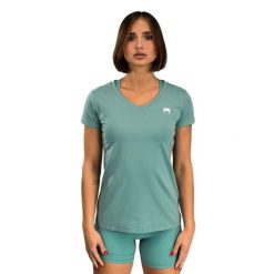 Koszulka damska Venum Essential Women'S T-Shirt. Zielone t-shirty VENUM, l, bez wzorów, sportowe, bez kołnierzyka, bez ramiączek. Za 129.99 zł.
