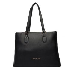 Torebka Valentino. Czarne shopper bag Valentino, bez wzorów, bez dodatków. Za 619.99 zł.