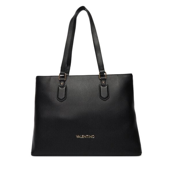 Torebka Valentino. Czarne shopper bag Valentino, bez wzorów, bez dodatków. Za 619.99 zł.