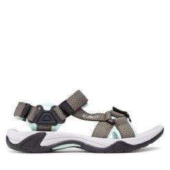 Sandały CMP. Zielone sandały CMP, bez wzorów, sportowe, bez obcasa, bez zapięcia. Za 129.99 zł.
