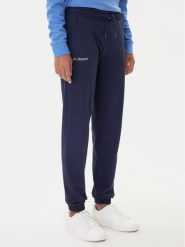 Kappa Spodnie dresowe Festa 331M34W Granatowy Regular Fit. Niebieskie spodnie dresowe Kappa, bez wzorów, z bawełny. Za 129.99 zł.