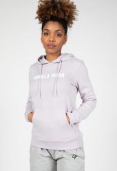 Charlotte Bluza z kapturem ilac. Fioletowe bluzy GORILLA WEAR, xs, bez wzorów, z bawełny, z kapturem, na fitness i siłownię. Za 305.00 zł.