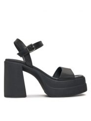Aldo Sandały Taina 13573914 Czarny. Czarne sandały Aldo, bez wzorów, ze skóry, bez obcasa, na słupku, bez zapięcia. Za 509.99 zł.