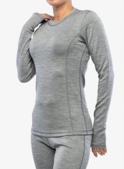 Bluza termoaktywna damska Sensor Merino Bold Tee LS. Szare bluzy Sensor, m, bez wzorów, z bawełny, bez kaptura, narciarskie. Za 444.39 zł.
