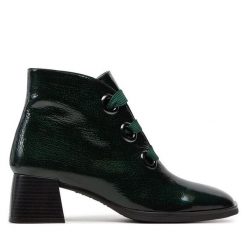 Botki Hispanitas. Zielone botki Hispanitas, bez wzorów, bez obcasa, na słupku, bez zapięcia. Za 659.99 zł.