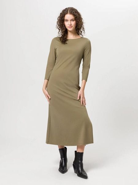 Les Lunes Sukienka "Dakotaa" w kolorze khaki rozmiar: M. Brązowe sukienki Les Lunes, na co dzień, m, bez wzorów, bez kołnierzyka, bez ramiączek, midi, proste. Za 252.99 zł.