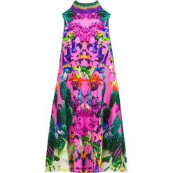 Sukienka jedwabna CAMILLA EXOTICA EROTICA BACK NECK TIE. Fioletowe sukienki Camilla, na imprezę, l, bez wzorów, z jedwabiu, bez kołnierzyka, bez ramiączek, mini. Za 3,210.00 zł.