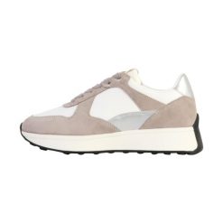 Buty GEOX D AMABEL Biały. Białe trekkingi Geox, bez wzorów, z tkaniny, bez zapięcia, do biegania. Za 390.99 zł.