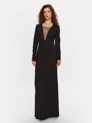 STAUD Sukienka wieczorowa Kris R24P2194PT Czarny Slim Fit. Czarne sukienki STAUD, l, bez wzorów, z wiskozy, wizytowe, bez kołnierzyka, bez ramiączek. Za 1,549.00 zł.