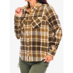 Koszula turystyczna damska Black Diamond Project Heavy Flannel. Brązowe koszule Black Diamond, bez wzorów, sportowe, bez kołnierzyka, bez ramiączek. Za 314.99 zł.