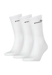Wysokie skarpetki dla dorosłych Crew. Białe skarpetki Puma, bez wzorów, z bawełny. Za 120.99 zł.