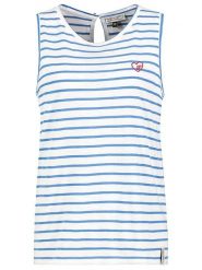 Eight2Nine Top w kolorze błękitno-białym rozmiar: XL. Białe topy Eight2Nine, xl, bez wzorów, z bawełny, bez kołnierzyka, bez ramiączek. Za 32.45 zł.