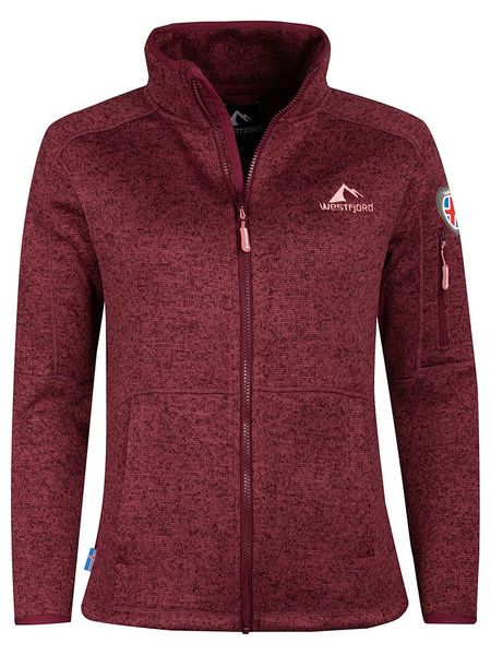 Westfjord Kurtka polarowa "Katla" w kolorze czerwonym rozmiar: XL. Czerwone kurtki Westfjord, xl, bez wzorów, z dzianiny, bez kaptura. Za 123.25 zł.