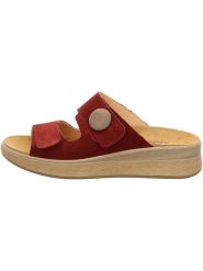 Think! Skórzane klapki w kolorze czerwonym rozmiar: 41. Czerwone klapki Think!, bez wzorów, klasyczne, z otwartym noskiem, bez obcasa, bez zapięcia. Za 237.17 zł.