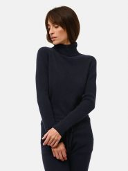 Just Cashmere Kaszmirowy golf "Lanais" w kolorze granatowym rozmiar: XL. Niebieskie swetry Just Cashmere, xl, bez wzorów, z kaszmiru, bez ramiączek. Za 500.99 zł.