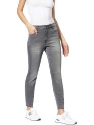Heine Dżinsy - Slim fit - w kolorze szarym rozmiar: 44. Szare jeansy Heine, bez wzorów, klasyczne, z podwyższonym stanem. Za 66.16 zł.