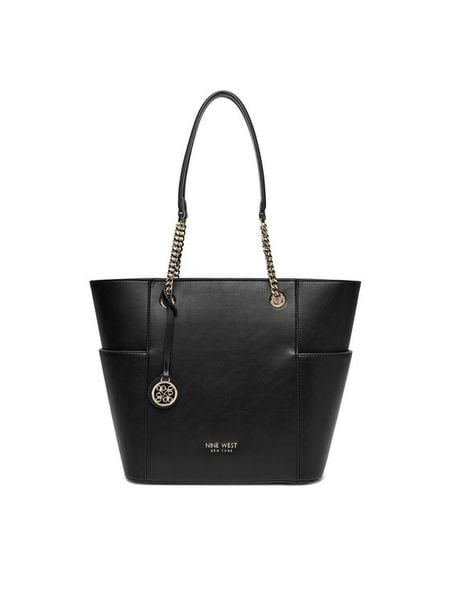 Nine West Torebka CEO-NEBRASKA-LDA8208 Czarny. Czarne shopper bag Nine West, bez wzorów, z materiału, bez dodatków. Za 249.99 zł.