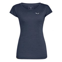 Koszulka Sportowa Damska Salewa Puez Melange Dry. Niebieskie t-shirty sportowe Salewa, l, bez wzorów, ze skóry, bez ramiączek, trekkingowe. Za 174.50 zł.