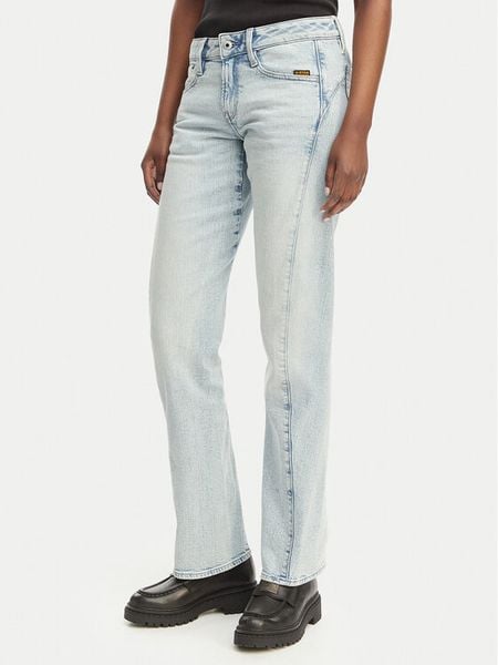 G-Star Raw Jeansy Helyx D28486-E205 Niebieski jasny Slim Fit. Niebieskie jeansy G-Star Raw, bez wzorów, z bawełny, retro. Za 530.99 zł.