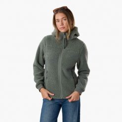 Bluza polarowa hiking damska Swedemount Lofoten Pile Jacket wodoodporna. Niebieskie bluzy bez kaptura SWEDEMOUNT, bez wzorów, z polaru, narciarskie. Za 399.99 zł.