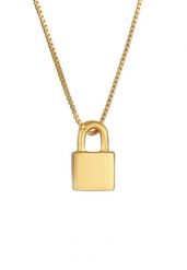 Elli Damski wisiorek zamek, łańcuszek kostka Love srebro 925 Sterling Silver Naszyjniki 1 ct. Szare łańcuszki Elli, z materiału, srebrne. Za 378.99 zł.