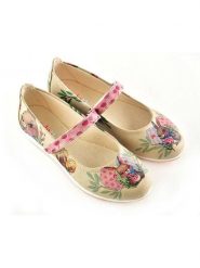 Goby Baleriny w kolorze beżowym ze wzorem rozmiar: 35. Brązowe baleriny Goby, bez wzorów, z okrągłym noskiem, bez obcasa, bez zapięcia. Za 173.99 zł.