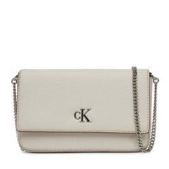 Torebka Calvin Klein Jeans. Brązowe kopertówki Calvin Klein Jeans, bez wzorów, z jeansu, bez dodatków. Za 209.99 zł.