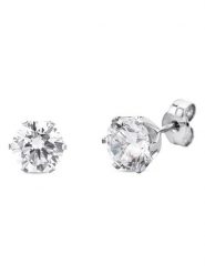 Diamant Exquis Złote kolczyki-wkrętki z cyrkoniami rozmiar: onesize. Szare kolczyki Diamant Exquis, z cyrkonią, złote. Za 529.58 zł.