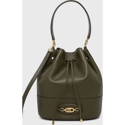Lauren Ralph Lauren torebka skórzana 431862238004 kolor zielony. Zielone torebki klasyczne Lauren Ralph Lauren, bez wzorów, na ramię, bez dodatków. Za 1,859.90 zł.