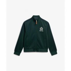 Damska bluza dresowa Superdry Country Club. Zielone bluzy bez kaptura Superdry, bez wzorów, z dresówki, bez kaptura. Za 353.95 zł.