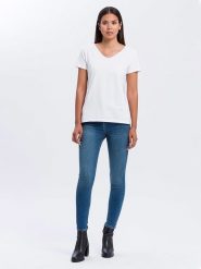 Cross Jeans Dżinsy - Skinny fit - w kolorze niebieskim rozmiar: W29/L34. Niebieskie jeansy Cross Jeans, l, z aplikacjami, z jeansu, klasyczne, z podwyższonym stanem. Za 78.28 zł.
