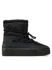 Calvin Klein Jeans Botki Vulc Flatform Snow Boot Wn YW0YW01591 Czarny. Czarne botki Calvin Klein Jeans, bez wzorów, z jeansu, bez obcasa, na płaskiej podeszwie, bez zapięcia. Za 319.99 zł.